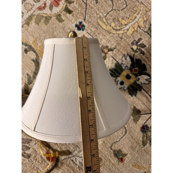 vintage Decorative 1 light Swing Arm Wall Sconce  Brass with white bell shade - Picture 7 of 16
